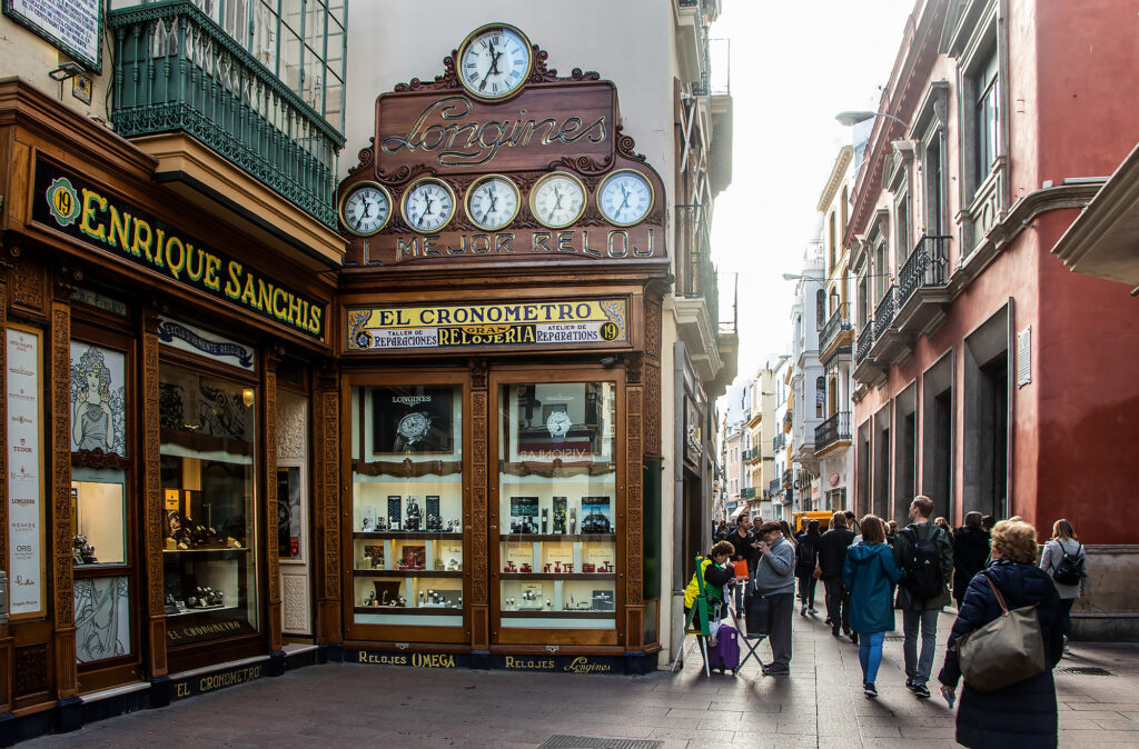 48 horas en Sevilla - tienda en la calle Sierpes