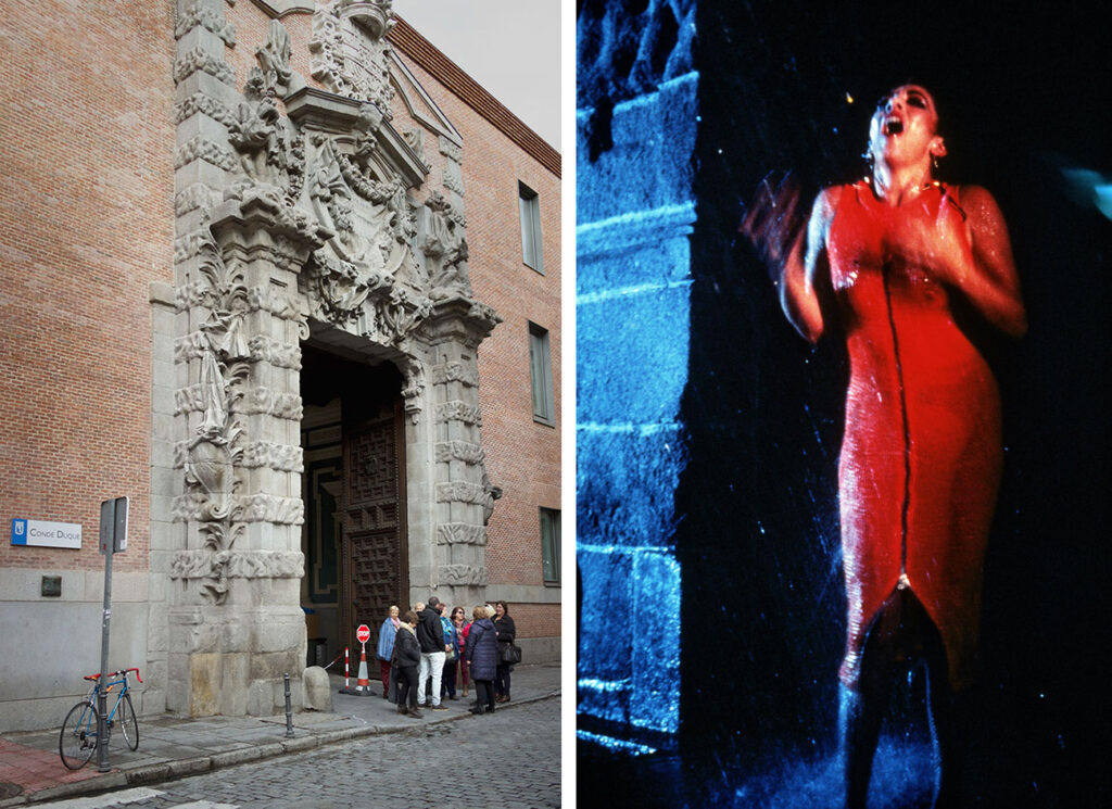 The most famous scene from The Law of Desire is taken in front of the Conde Duque in Madrid.
