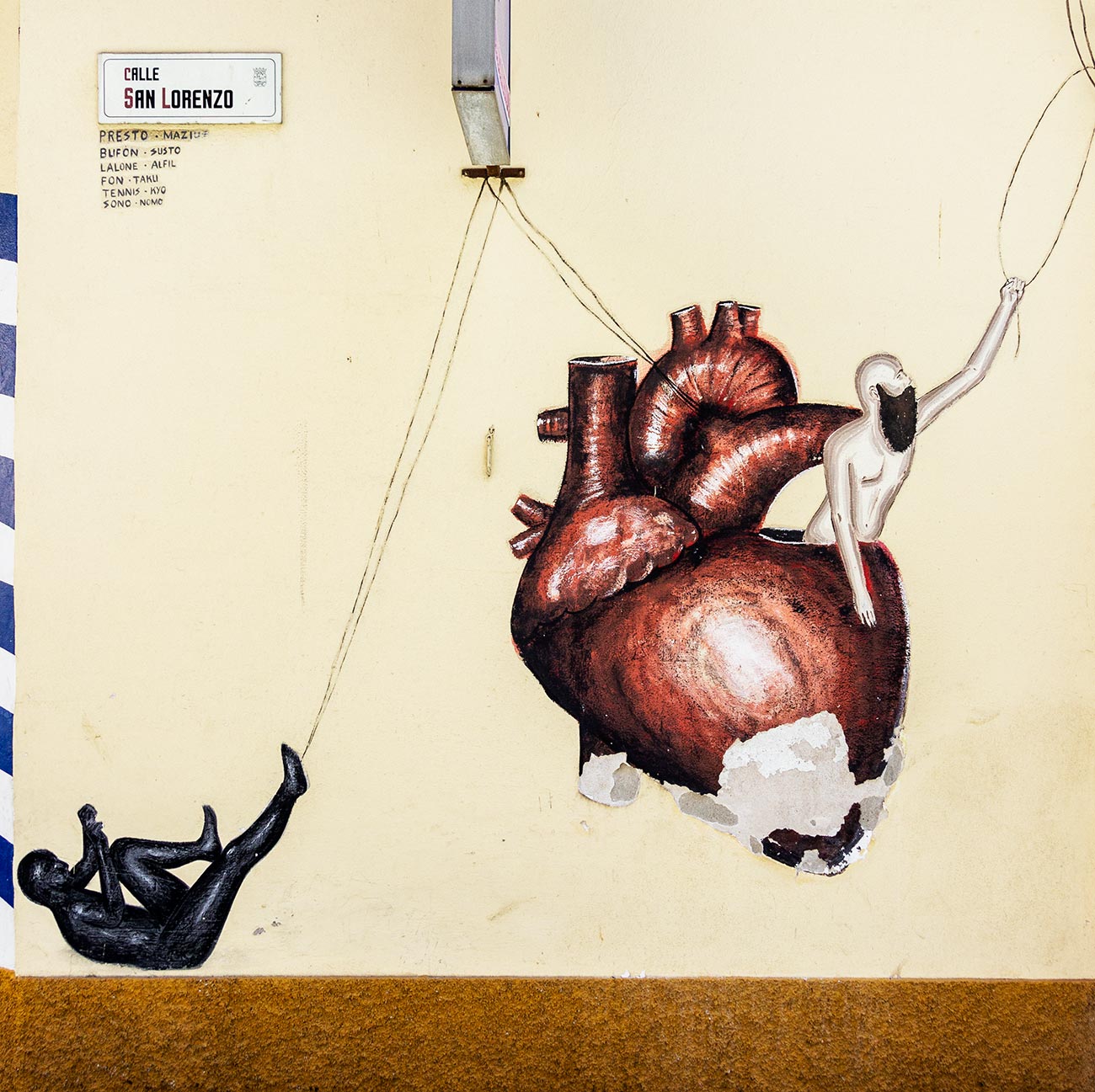 One of Spanish street artist Dadi Dreucol's works in Málaga.