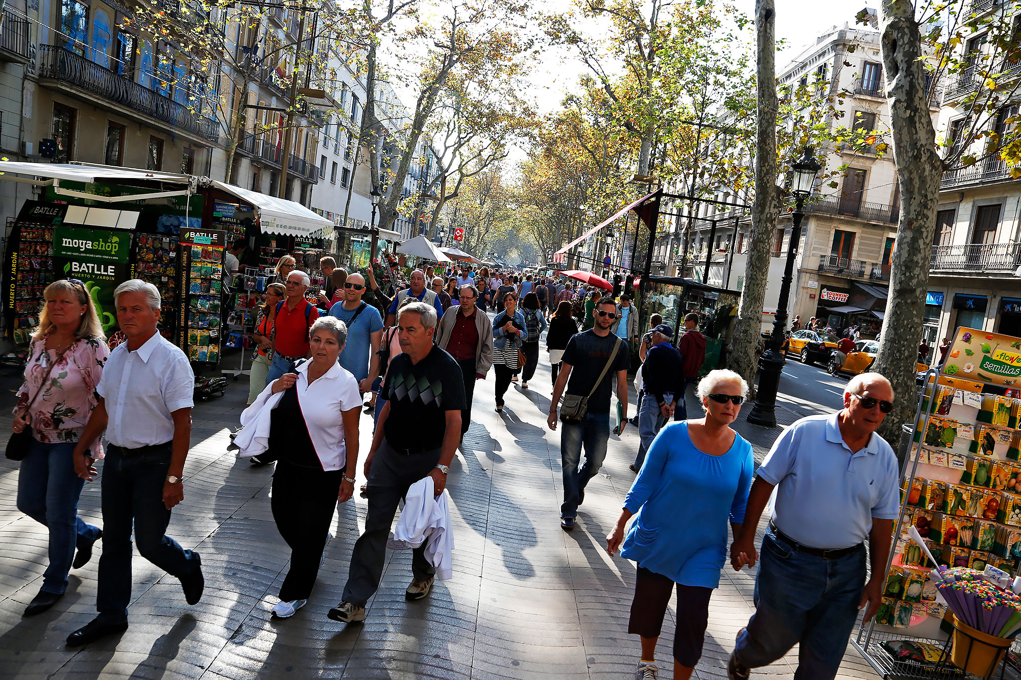 The Rambla in Barcelona