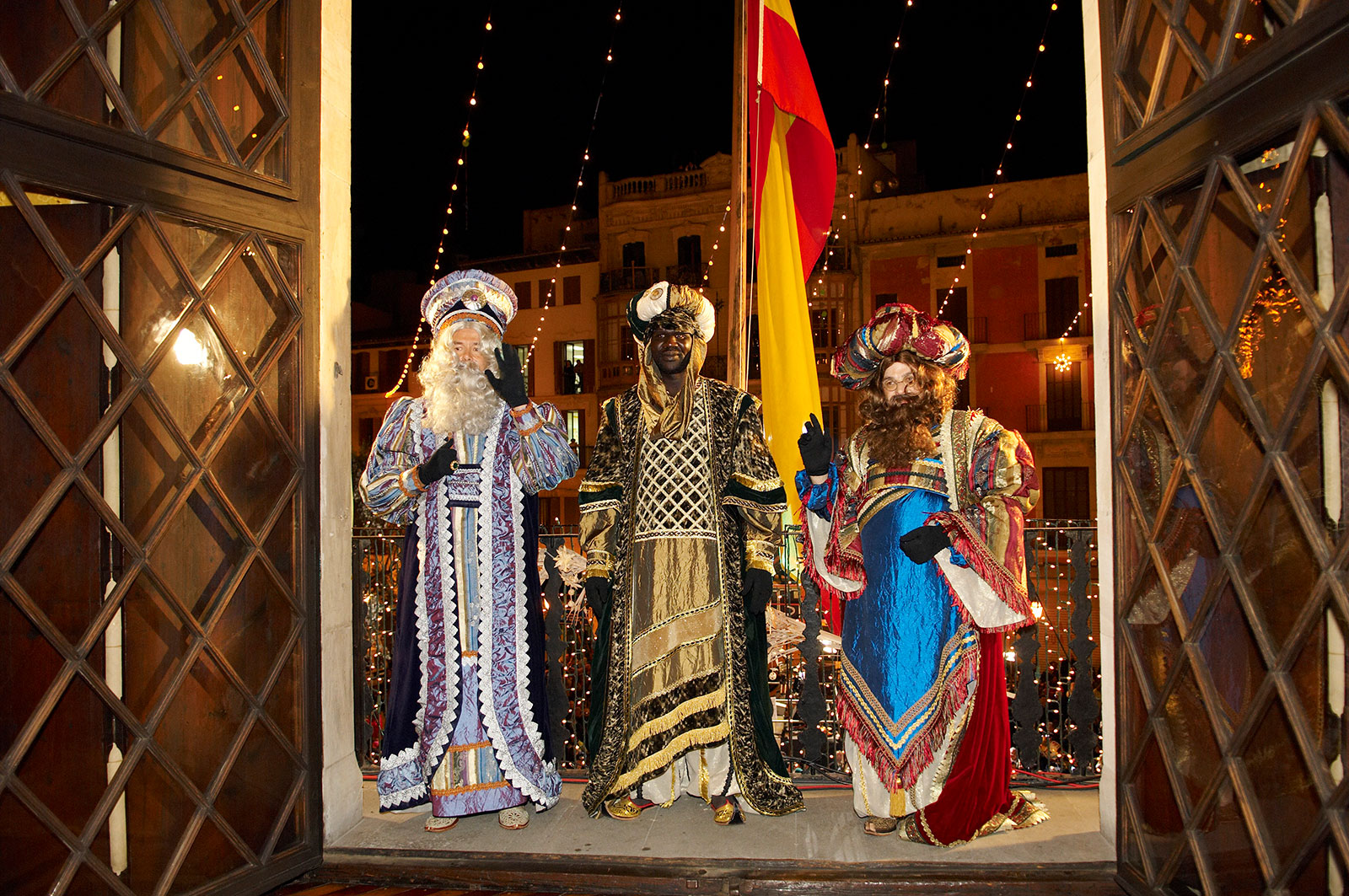 Parade med fejring af Helligtrekonger på Mallorca.