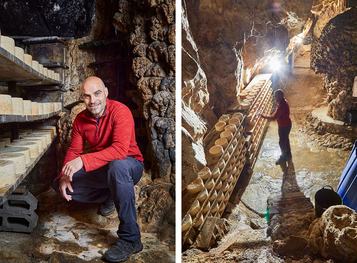 Queseria Main in Cabrales, Asturias, where Cabrales cheese is aged in caves.