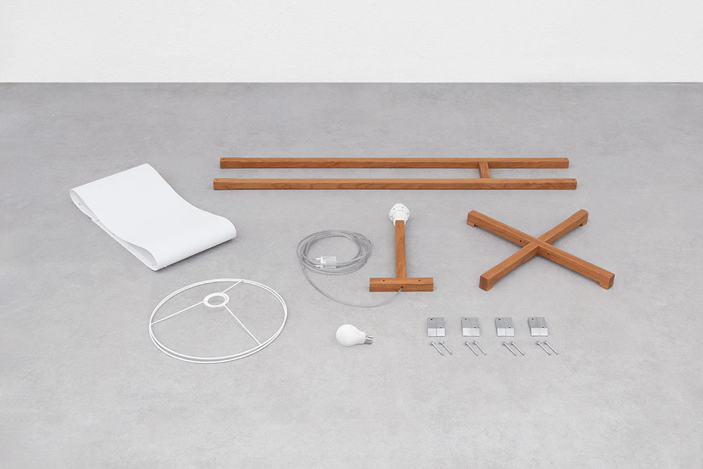 La lámpara de la diseñadora española Isabel Alonso es fácil de desmontar y empaquetar.