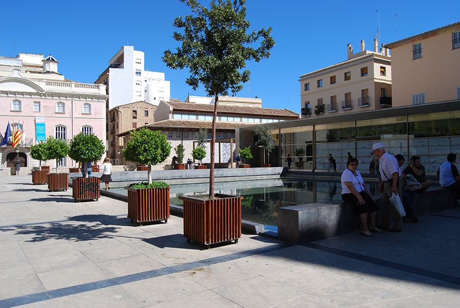 Det arkæologiske museum La Almoina i Valencia ligger på en charmerende plads.