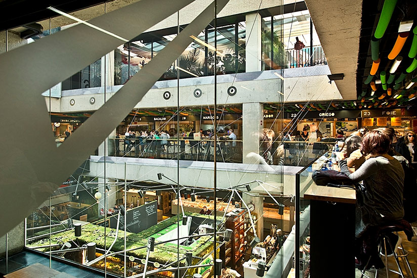 At the San Anton gastro market in Madrid, you'll find great tapas.