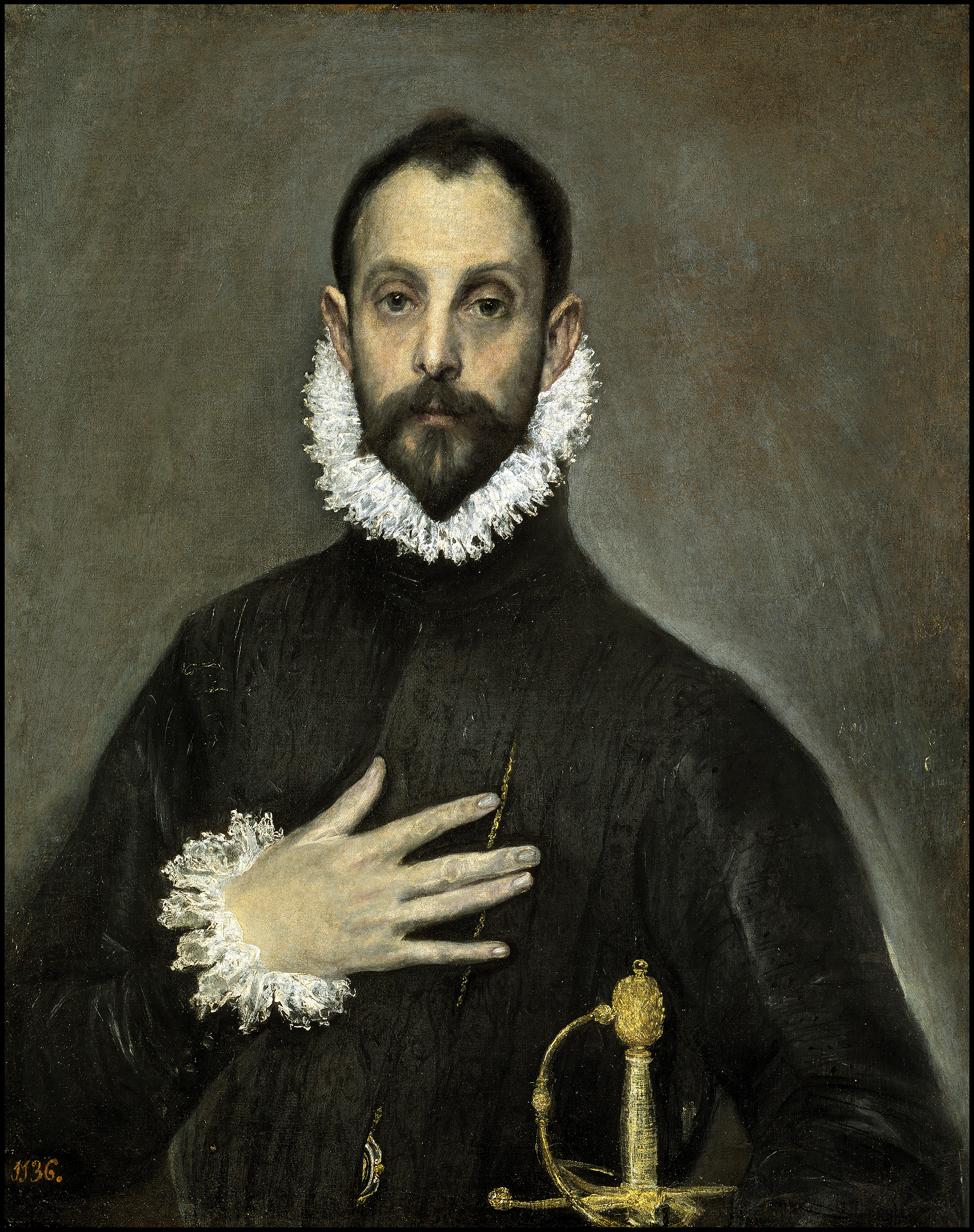 Nobleman with his hand on his chest - El Greco - Prado Museum in Madrid. Photo: © Museo Nacional del Prado