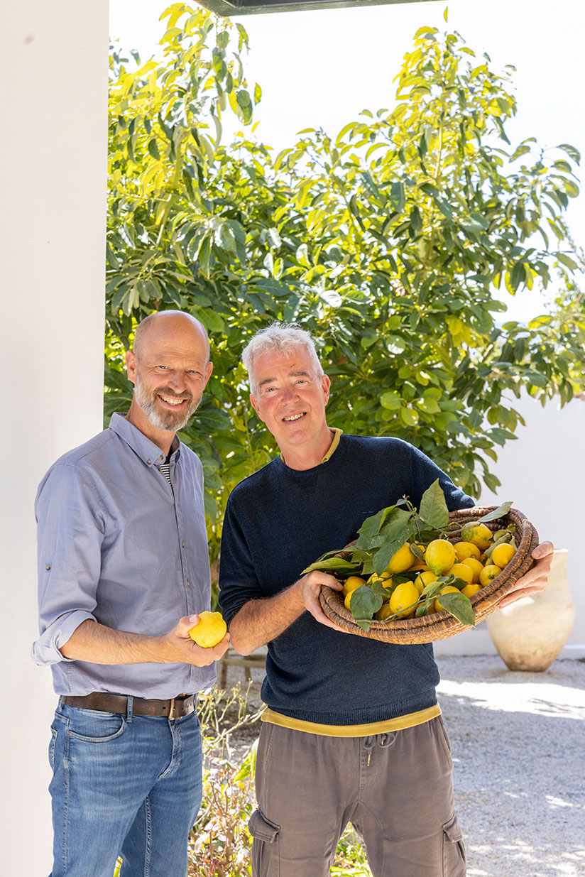 Ingo Schauser and Henrik Vilain at their finca in Andalusia.