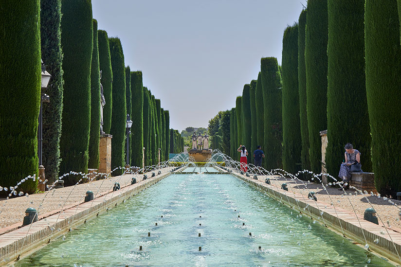 The gardens of the palace of the Catholic monarchs in Córdoba are truly beautiful.