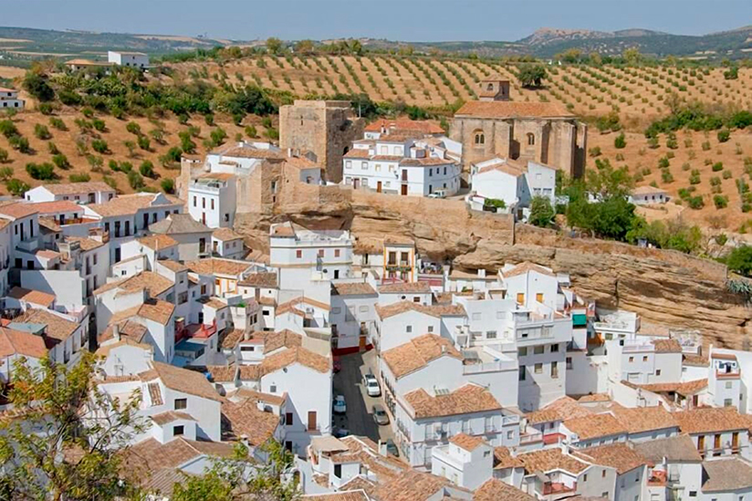Udsigten fra Hotel TUGASA El Almendral i Setenil de las Bodegas