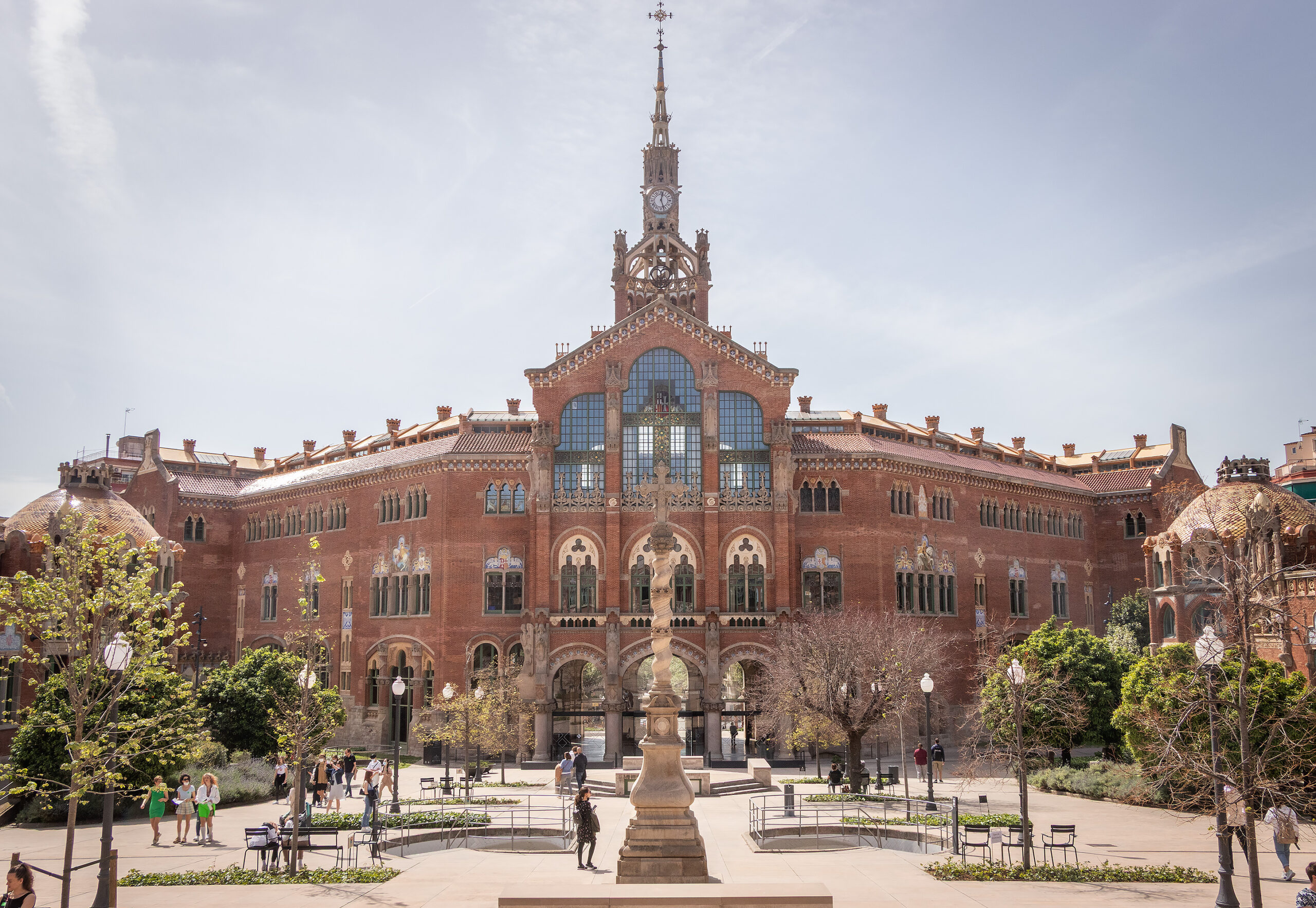 Sant Pau Recinte Hospital i Barcelona er indrettet med rekreative områder til de tidligere patienter.