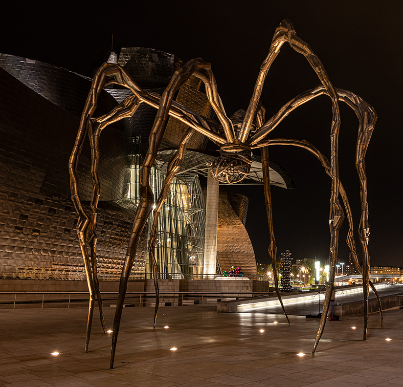 La araña gigante de Louise Bourgeois, Mamen en Bilbao.