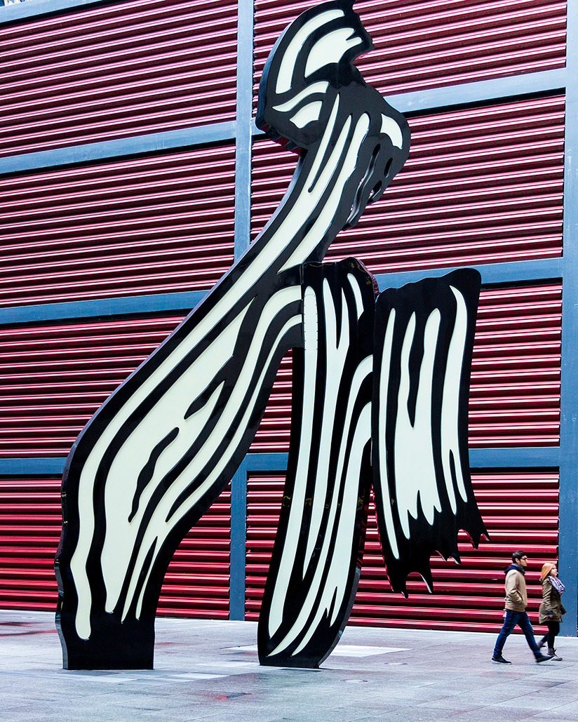 Outside the exciting Reina Sofia Museum of Modern Art.