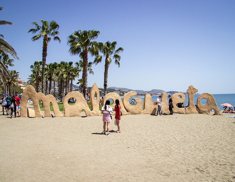 Playa de la Malagueta de Málaga.